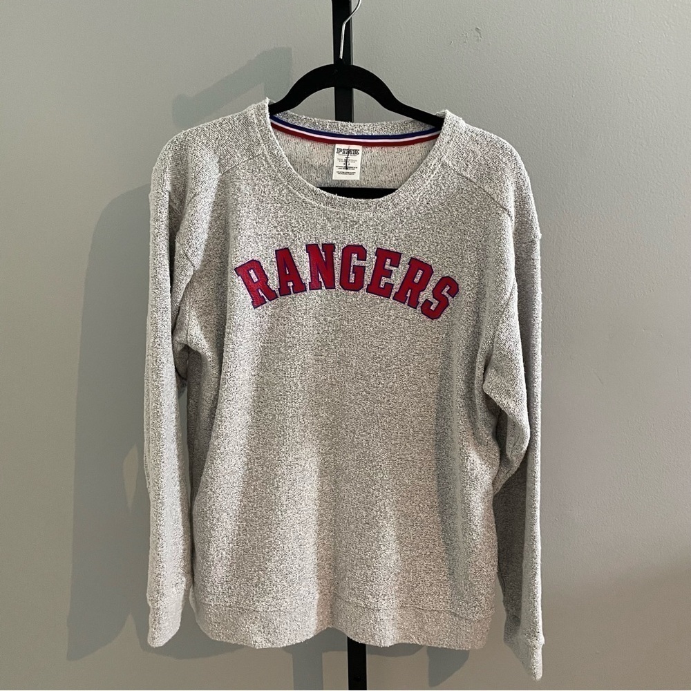 Pink with 5th & Ocean Rangers Crew Neck Sweater Size Small